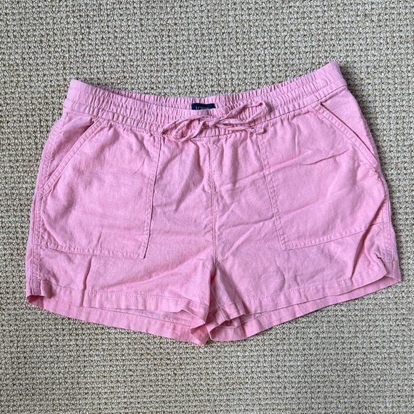 J. Crew Peach Linen Women's Cargo Shorts - Picture 1 of 4